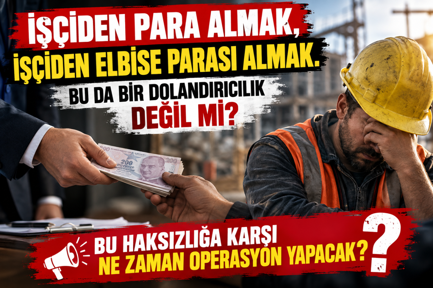 İşçilerden para kesen firmalara ne zaman operasyon yapılacak