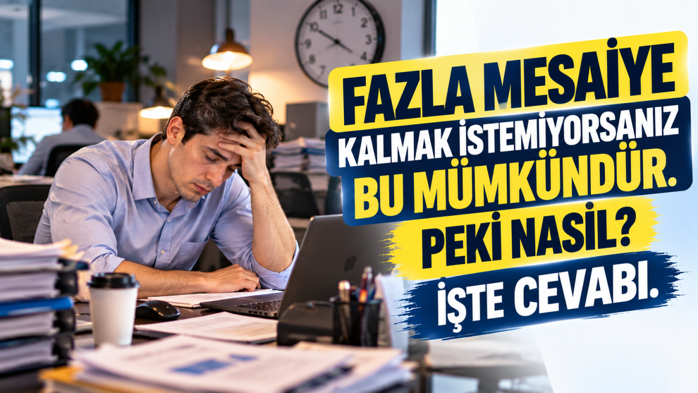 İşçi Fazla mesaiye kalmak istemiyorsanız, bu mümkündür 