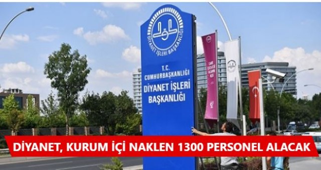 Diyanet, Kurum içi naklen 1300 personel alacak