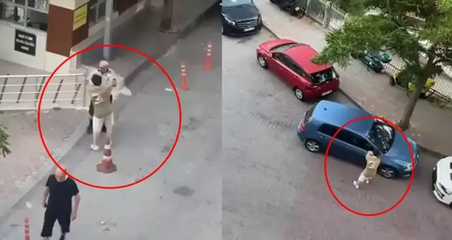 Kağıthane'de otomobillerin aynalarını tekmeleyip kırdı