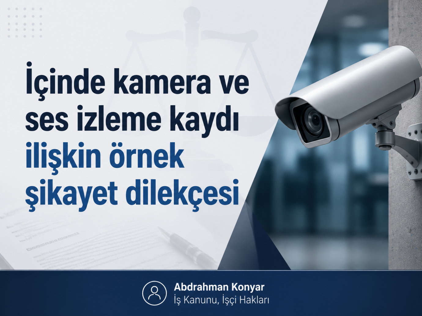 İşçileri kamera ile izleme ve ses kaydı ilişkin şikayet dilekçesi