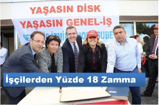 İşçilerden Yüzde 18 Zamma Davullu Zurnalı Kutlama