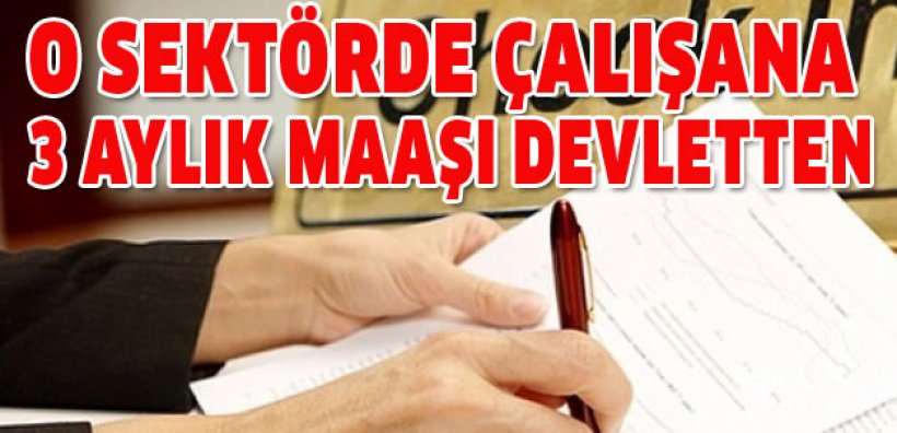 Özel sektörde çalışan 44 bin kişinin maaşı devletten