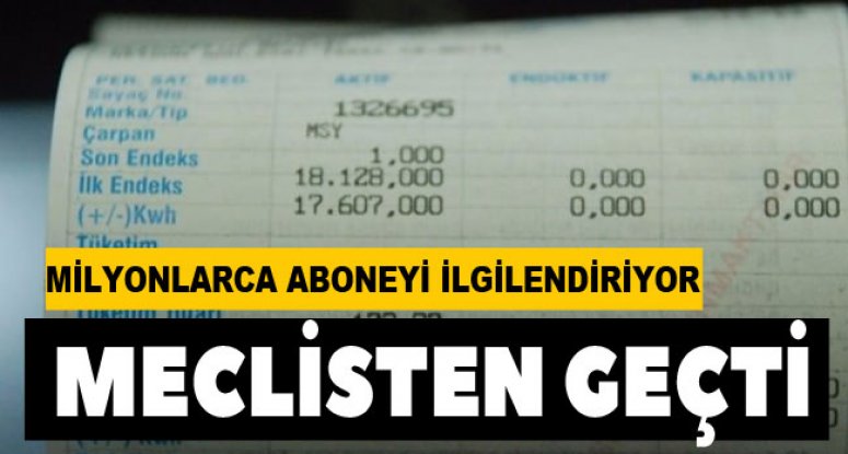 Elektrik Piyasası Kanunu'nda değişiklik teklifi yasalaştı