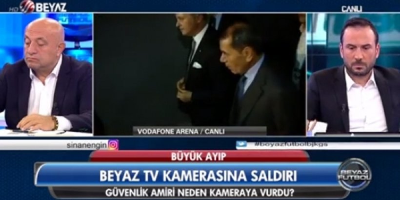 Güvenlik görevlisi Beyaz TV kameramanına saldırdı