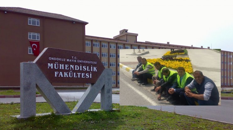 Samsun Ondokuz Mayıs Üniversitesi de taşeron işçi eylemi