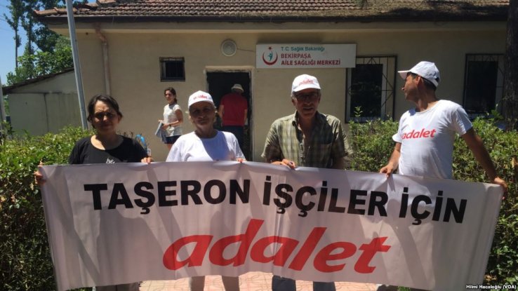 Taşeron İşçiler 35 Derece Sıcakta Adalet Yürüyüşü de