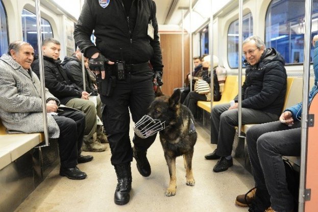 Metrosu'nda köpekli güvenlik önlemi