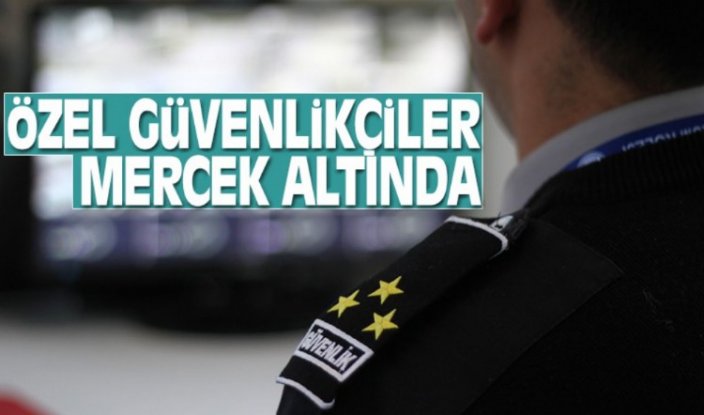 Özel güvenlik şirketleri mercek altında.