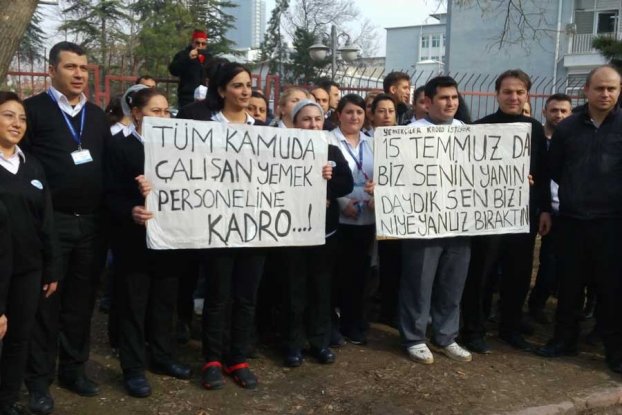 Kadroya alınmayan taşeron işçile rC.B Erdoğan'a seslendi