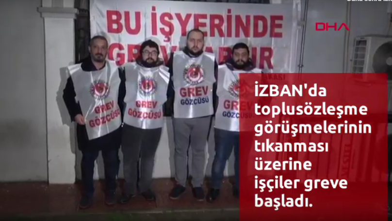 İZBAN işçileri greve başladı