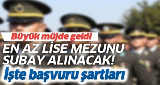 Jandarma en az lise mezunu son dakika Subay alımı başvuru şartları nedir.