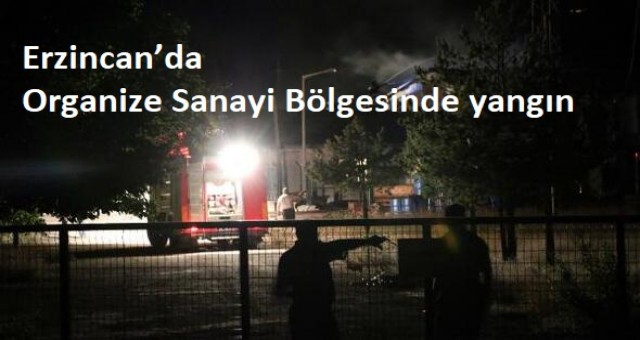 Erzincan’da Organize Sanayi Bölgesinde yangın