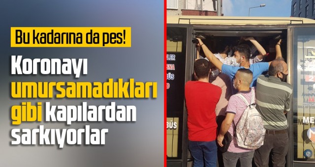 Minibüslerde korona tedbirlerine uyulmuyor