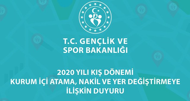 GENÇLİK VE SPOR BAKANLIĞI KYK PERSONELİNİN KURUM İÇİ YER DEĞİŞTİRMELERİNE İLİŞKİN