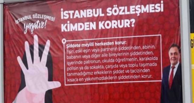 İstanbul Sözleşmesi yaşatır’ diye afiş astıran belediye başkanına soruşturma