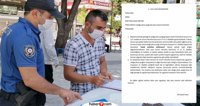 Maske takmama nedeniyle uygulanan idari para cezasına itirazda iptal