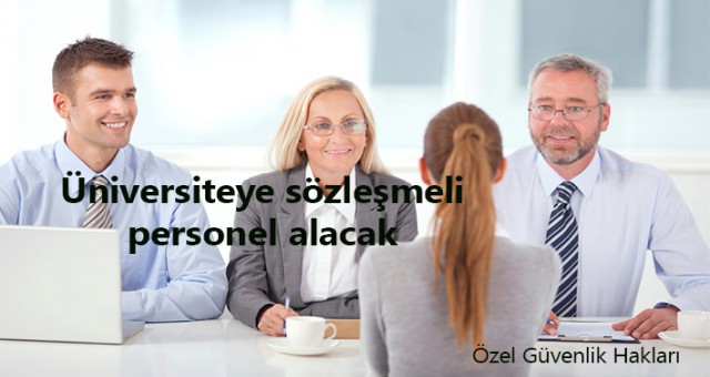 Üniversiteye 116 sözleşmeli personel alacak