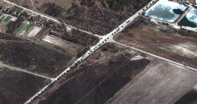 Uydu şirketi: Kiev’e yaklaşan Rus konvoyunun uzunluğu 40 milden fazla