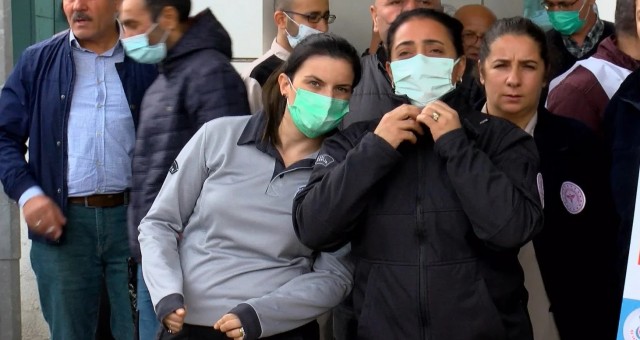 Şişli Etfal'de bıçaklanan güvenlik görevlileri için basın açıklaması