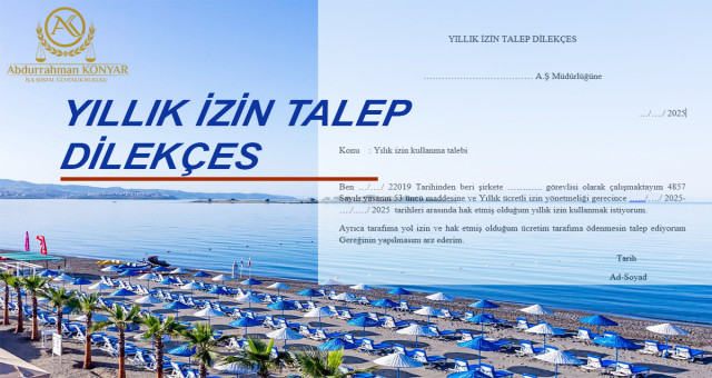 İşçiler için Yıllık İzin Talep Dilekçesi