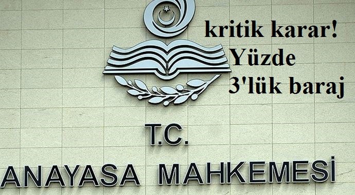 İŞ HUKUK İŞÇİ HAKLARI Anayasa Mahkemesi'nden kritik karar! Yüzde 3'lük baraj