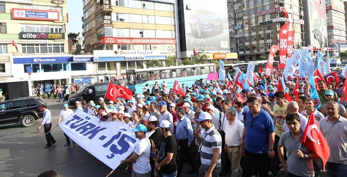 Ankara’da Türk-İş var günlerinin mazide kaldığını gösteriyor. 