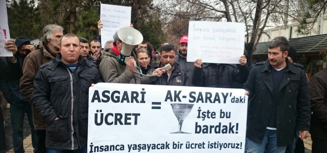 ASGARİ ÜCRET SARAYDAKİ BİR BARDAK KADAR ETMİYOR'