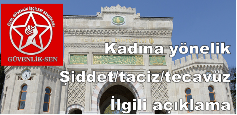 İstanbul üniversitesinde özel güvenlik çalışanı kadınları 