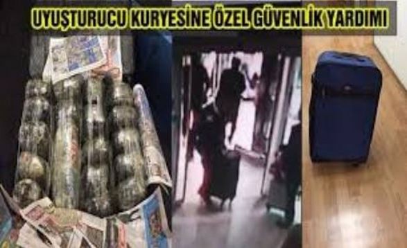  Görevli özel güvenlik görevlisinin esrar sevkiyatı güvenlik kamerasına takıldı