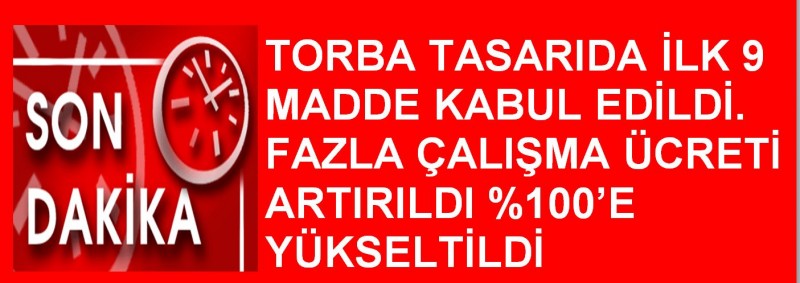 Torba tasarıda ilk 9 madde kabul edildi