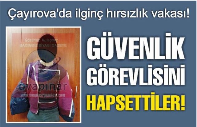 Güvenlik görevlisini hapsettiler!