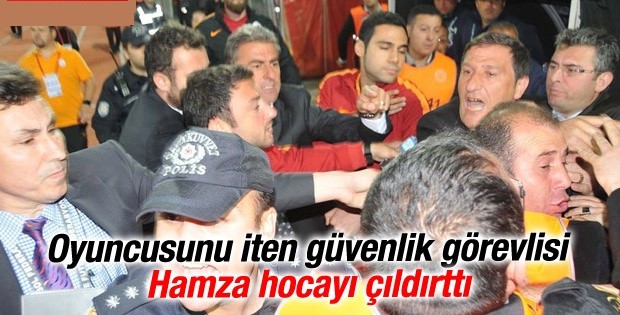 Hamza Hamzaoğlu ile güvenlik görevlisi arasında gerginlik