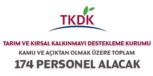 Tarım ve Kırsal Kalkınmayı Destekleme Kurumu Personel Alım İlanı