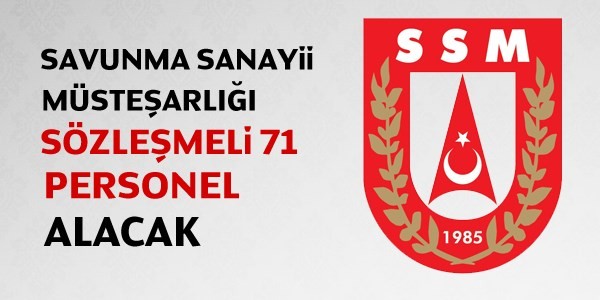 Savunma Sanayi Müsteşarlığı Sözleşmeli Personel Alım İlanı