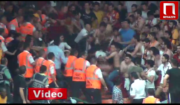 Galatasaray maçında olaylar çıktı Özel güvenlik müdahale etti fatura yine ?