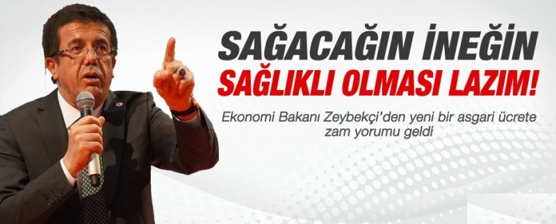 Zeybekçi'den yeni asgari ücret sektörü ineğe benzeterek 