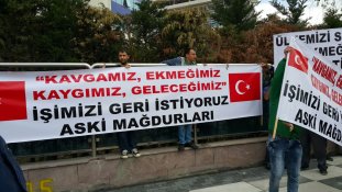 ASKİde işten çıkarılan özel güvenlik görevlileri, işe iadelerini ve alacaklarının ödenmesini istedi