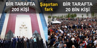 Bahçeliyi destek için 200, muhalifler için 20 bin kişi geldi