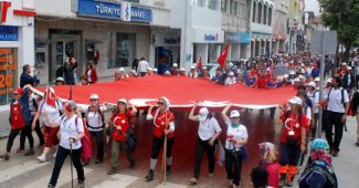 'Atatürk ve İstiklal Yolu Yürüyüşü' sona erdi