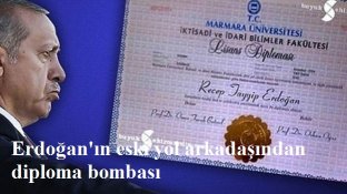 Erdoğanın eski yol arkadaşından diploma bombası