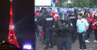 Türk ve İngiliz taraftarlar arasında gerginlik