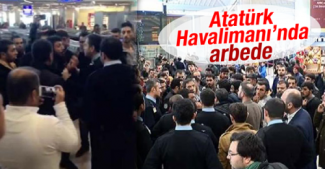 Atatürk Havalimanında arbede Özel güvenlik görevlisi silah korkuya