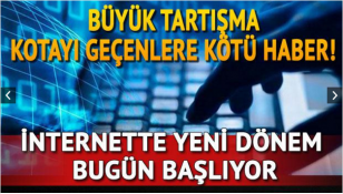 İnternette yeni dönem başlıyor Kotayı aştığında Ek ücret gelirim