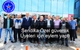 Öz-iş Sendikası maaş Ücretlerini ödenmeyen üyeleri için eylem yaptı