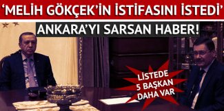 Erdoğan, Melih Gökçekin istifasını mı istedi ? Hükümetten ilk açıklama