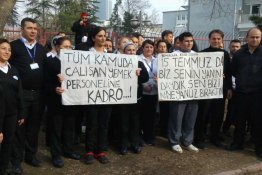 Kadroya alınmayan taşeron işçile rC.B Erdoğana seslendi