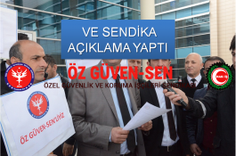 Hak-iş Bağlı Öz-Güven-Sen sendikası asılsız hareler için Jet yanıt!