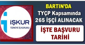 Bartın'da Typ Kapsamında 265 İşçi Daha Alınacak
