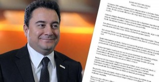 Ali Babacan kurucusu olduğu Akpartiden istifa etti. Ali Babacan'ın istifa metni.